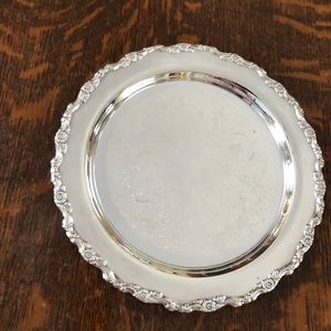 Vintage silver plated tray